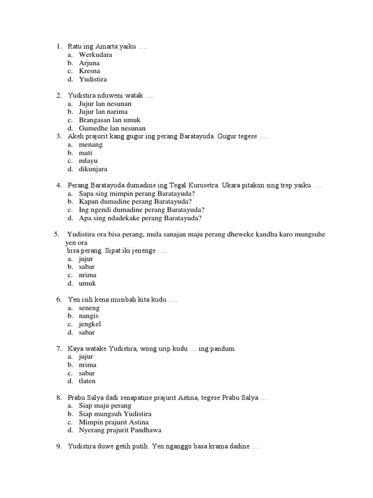 Ratu Ing Amarta Yaiku Pdf