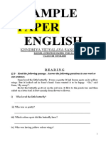 Sample Paper English: Kendriya Vidyalaya Sangathan