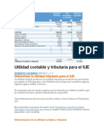 Utilidad Contable y Tributaria para El IUE