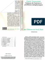 Tresmontant Claude - Sciences de L'univers Et Problèmes Métaphysiques PDF