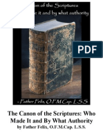 The Canon of the Scriptures, by Father Felix