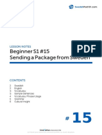 Beginner S1 #15 Sending A Package From Sweden: Lesson Notes
