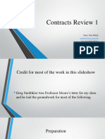 Contracts Review 1: Tutor: Nick Wehrli I'm Around The Forum 2-3 PM Thursdays