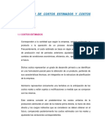 Comparación de Costos Estimados y Costos Estándar