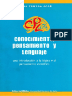 Conocimiento Pensamiento y Lenguaje PDF