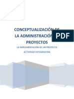 La Implementación de Un Proyecto