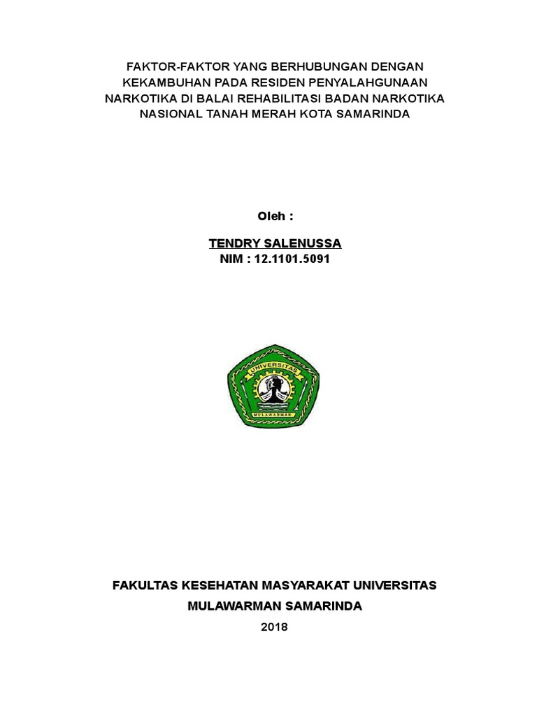 Skripsi Tentang Narkoba