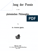 +++Die Stellung der Poesie in der platonischen Philosophie -- Friedrich Stählin