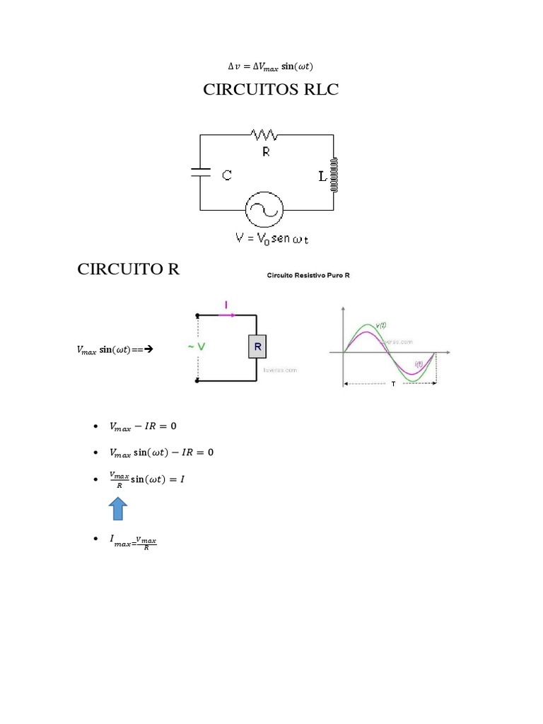 Circuitos RLC y Resonancia | PDF | Circuitos electricos | Procesamiento ...