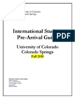 International Student Pre-Arrival Guide: University of Colorado Colorado Springs