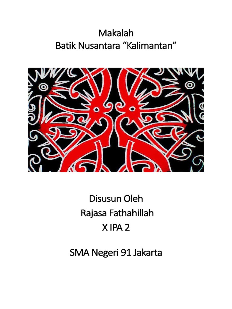 Makalah Batik Nusantara Makalah Batik Nusantara