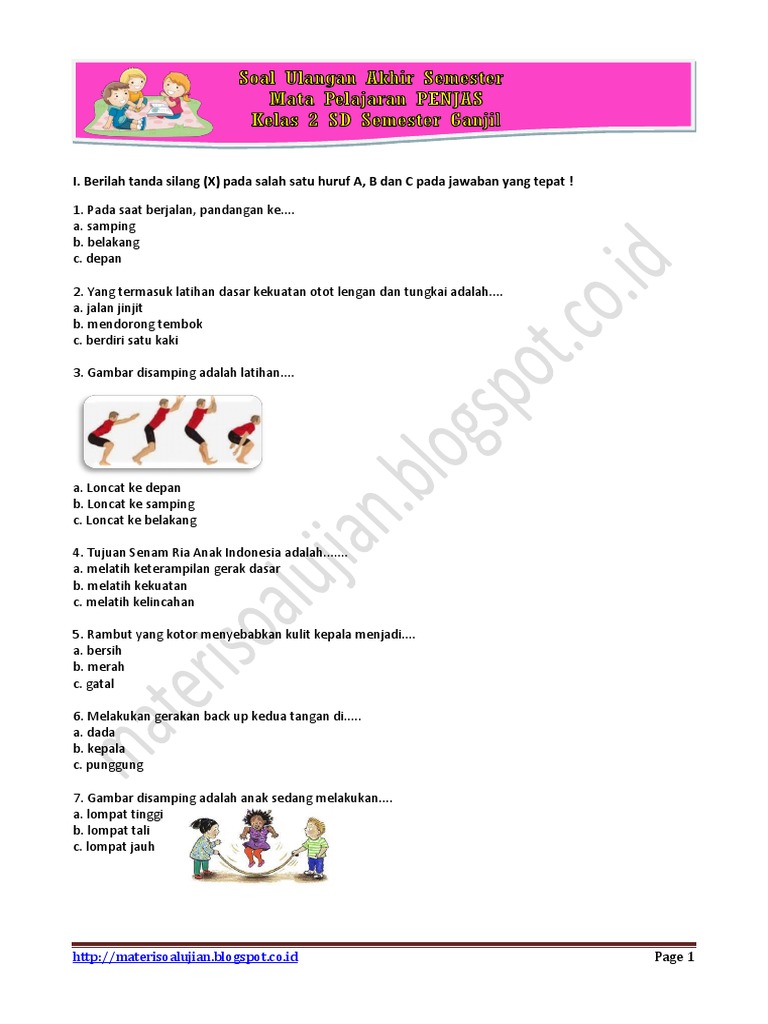 Soal Uas Penjas Kelas 2 Sd Semester Ganjil Pdf
