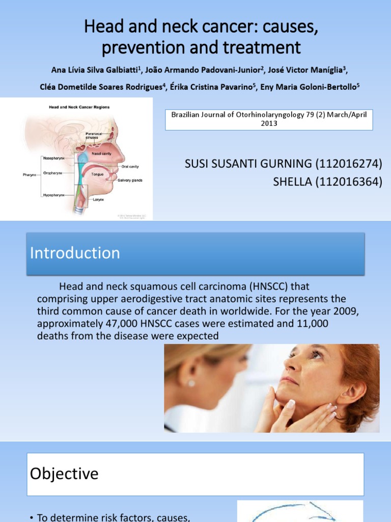 Head and Neck Cancer: Risks and Treatments | PDF | Head And Neck Cancer ...
