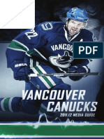 2011-12 Vancouver Canucks Media Guide