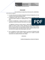 Comunicado: Comisión de Reasignaciones y Permutas de Profesores Unidad de Gestión Educativa Local SC