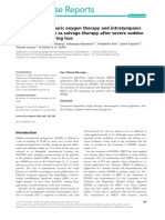 Concurrent Hyperbaric Oxygen Therapy and Intratympanic Steroid Application As Salvage Therapy After Severe Sudden Sensorineural Hearing Loss