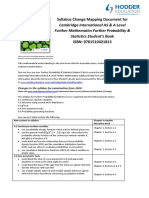 AL Further Maths Probability Statistics Syllabus Map Approved PDF