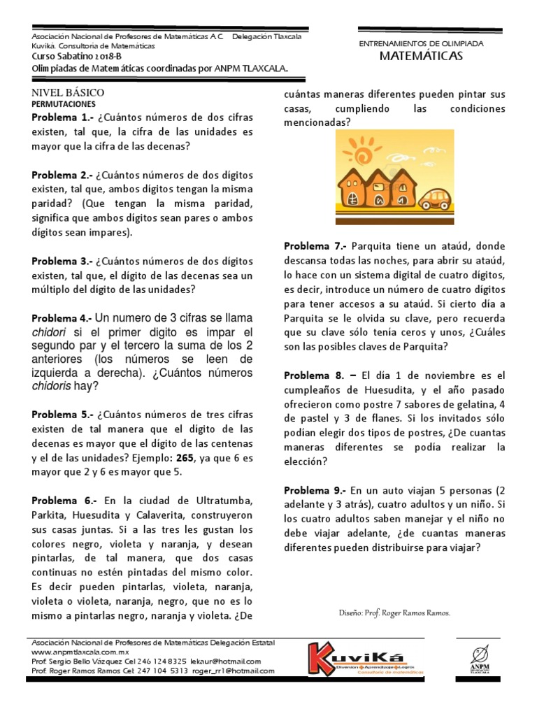 Problemas de Matemáticas y Combinatoria | PDF | Combinatoria | Permutación