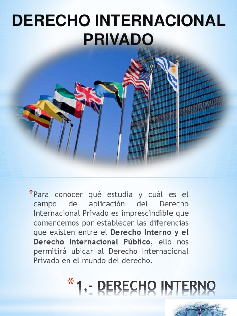 Derecho Internacional Privado Diapositivas Ley internacional Legislación