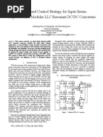 Decentralized Control Strategy For Input-Series-Output-Parallel Modular LLC Resonant DC/DC Converters