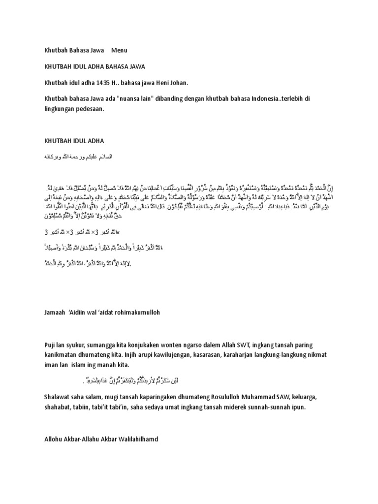 Khutbah Bahasa Jawa Doc