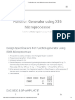 Function Generator Using X86 Microprocessor 