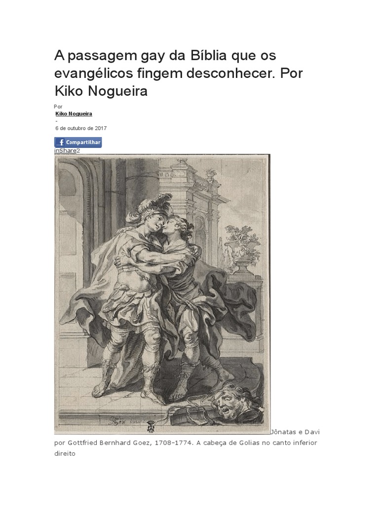 A passagem bíblica sobre a relação entre Davi e Jônatas e como ela é ...