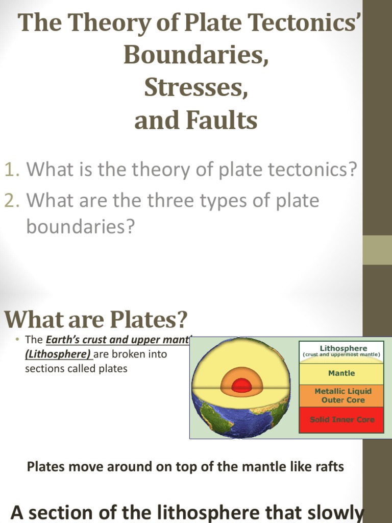 Plate Tectonics: Boundaries and Faults | PDF | Plate Tectonics | Mantle ...