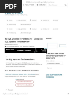 20 SQL Queries For Interview - Complex SQL Queries For Interview