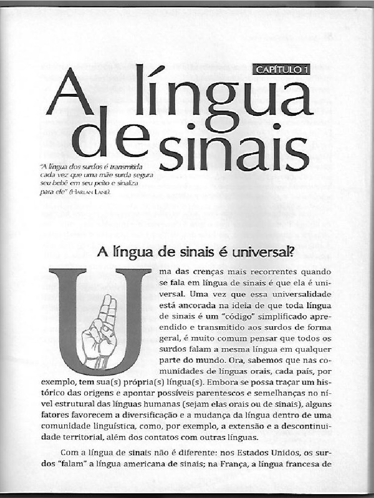 Livro Libras Que Língua é Essa Cap 1 Pdf Pdf