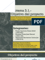 Gestión de Proyectos de Software - Subtema 3.1: Objetivo Del Proyecto