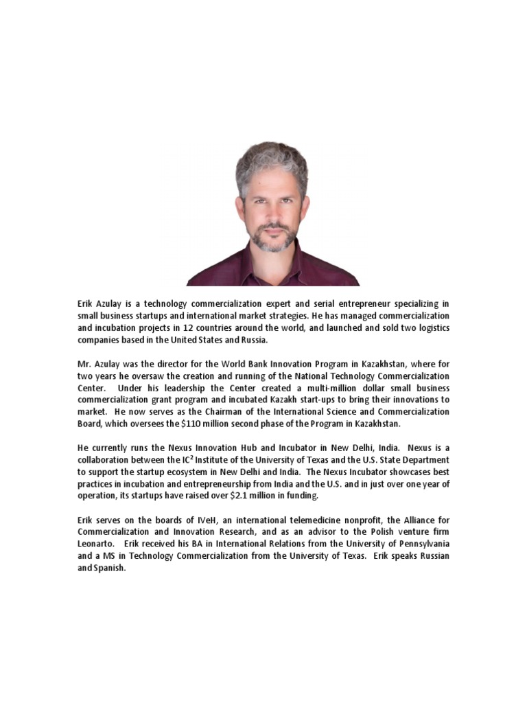 Bio For Director | PDF | Business
