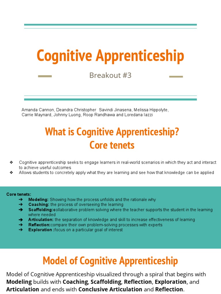 Cognitive Apprenticeship Explained | PDF | Education Theory | Change