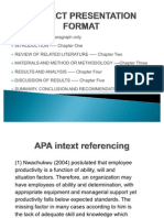 Project Presentation Format