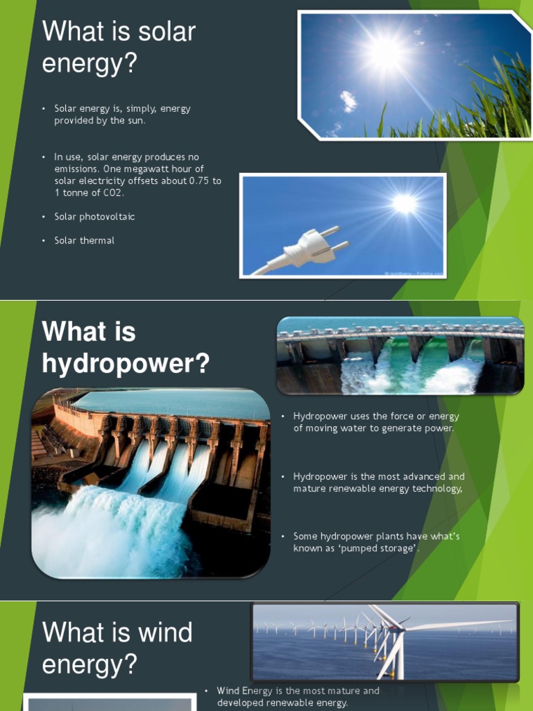 Overview of Renewable Energy Sources | PDF | Science & Mathematics