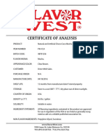 Flav R: Certificate of Analysis