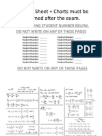 Formula Sheet + Charts Must Be Returned A3er The Exam