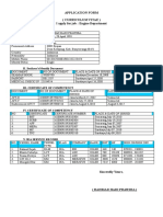 Application Form (Curriculum Vitae) I Apply For Job: Engine Department