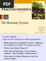 Chapter 16 Macroeconomics Principle - The Monetary System