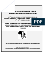 Brynard Policy Implementac Africa2005
