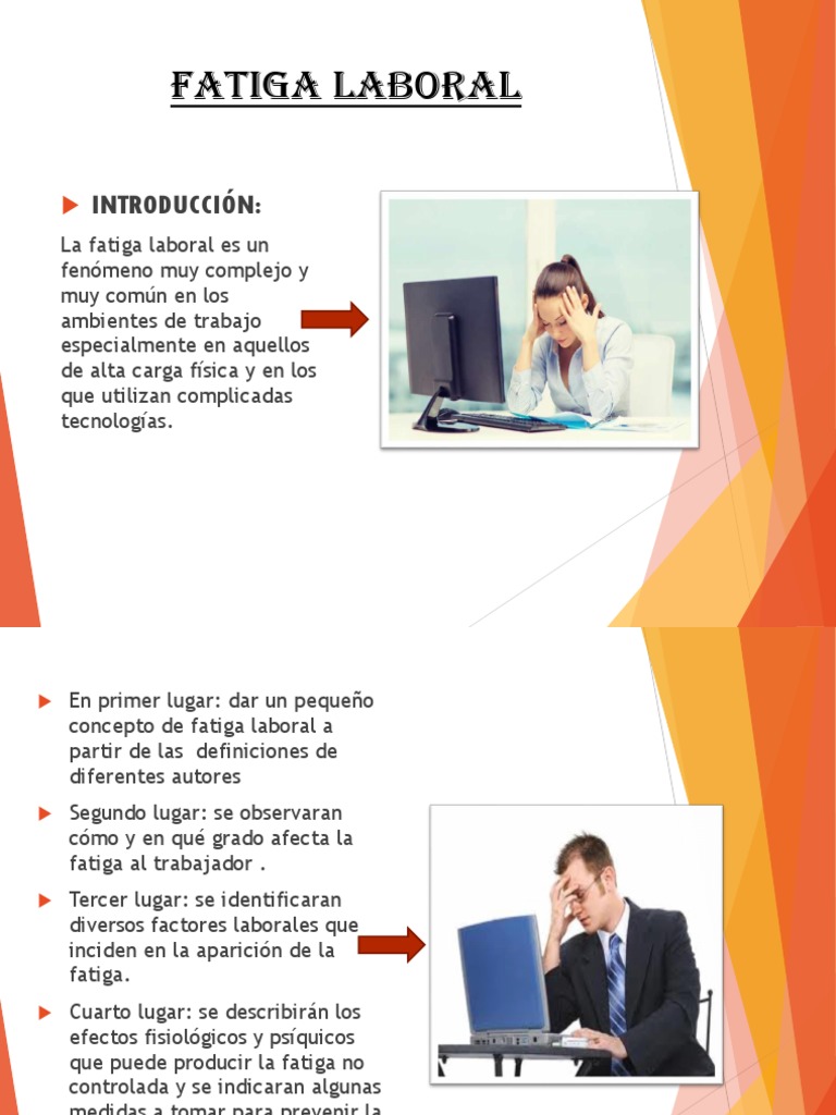 Fatiga Laboral | PDF | Síndrome de fatiga crónica | Ansiedad