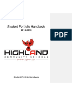 Student Portfolio Handbook 2018-2019