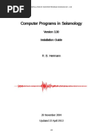 Computer Programs in Seismology: Installation Guide