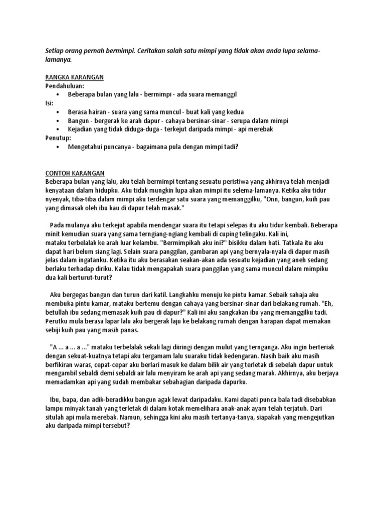 Contoh Karangan Fiksyen Interested in flipbooks about BAHASA MELAYU TINGKATAN 1.