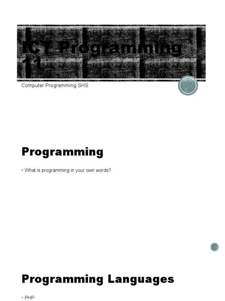 ICT Programming 11 | PDF | C++ | Method (Computer Programming)