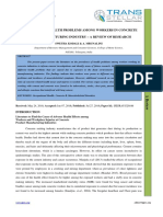 Occupational Health Problems Among Workers in Concrete Based Manufacturing Industry - A Review of Research