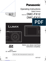 DMC-FX12 DMC-FX10: Operating Instructions