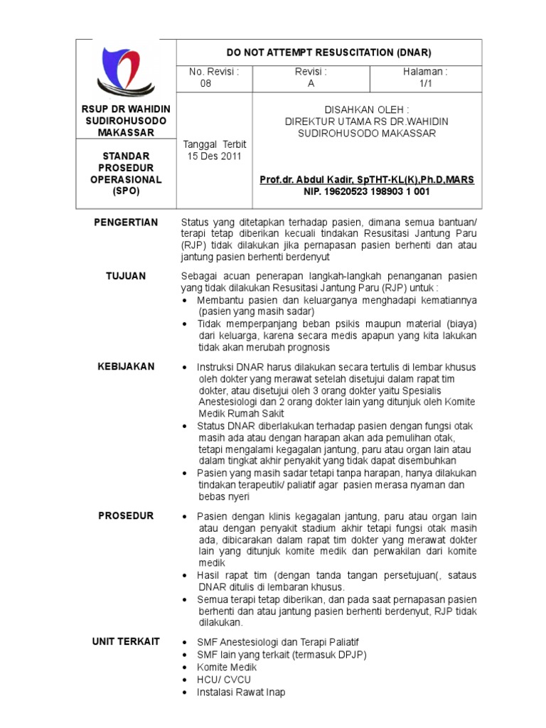 Sop Dnar | PDF
