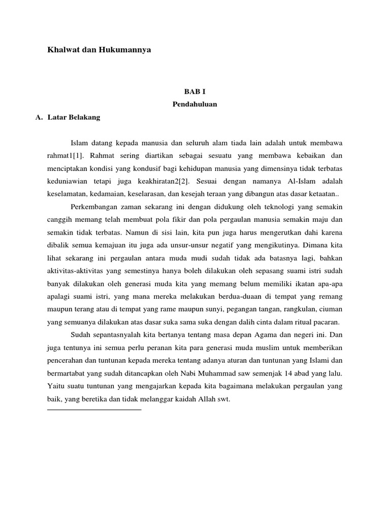 Khalwat Dan Hukumnya Pdf