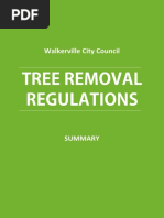 Tree Removal Walkerville Council Regulations - Summary